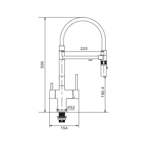 Смеситель для кухни Rose R958G на мойку золотой сатин - фото 3