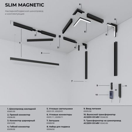 Шинопровод накладной Elektrostandard Slim Magnetic (Слим Магнетиц) 4690389188558