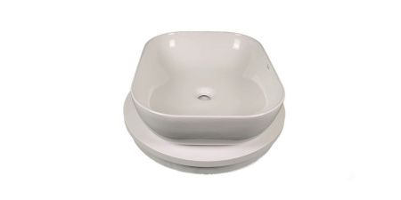 Тумба с раковиной Sintesi STL.W7018_SIN-LVB-APP-403 60х60 подвесная цвет белый