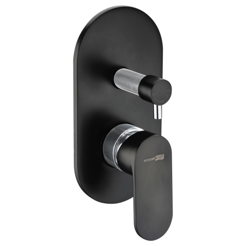 Смеситель для ванны и душа WasserKRAFT Elbe 7400 7441 встраиваемый черный - фото 5