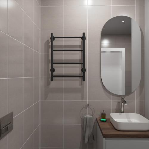 Полотенцесушитель Тругор Аспект Пэк сп АспектПэксп1/6040чернВГП 43х60 электрический черный - фото 3