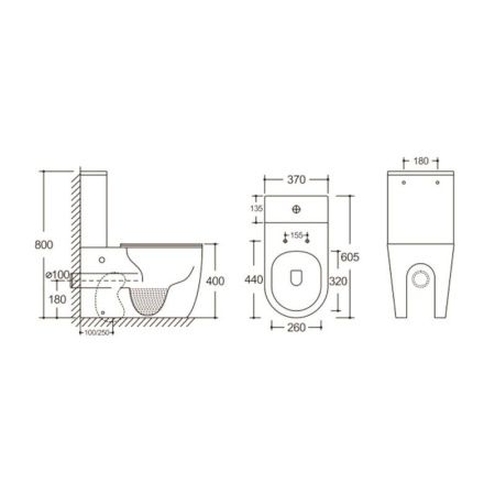 Унитаз напольный с бачком Cerutti SPA CT9866 черный с сиденьем микролифт безободковый каскадный смыв