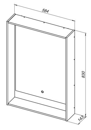 Зеркало с подсветкой Aquanet Милан 00306383 60х80 подвесное