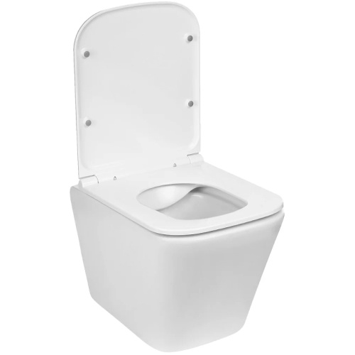 Унитаз подвесной WeltWasser 10000003696 белый матовый с сиденьем безободковый душевой смыв - фото 2