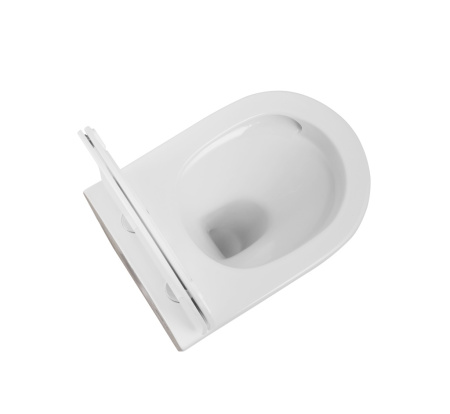 Унитаз приставной Iberica Blanca Burgos alto IB.BRA.334.1B1 белый с сиденьем микролифт безободковый смыв торнадо