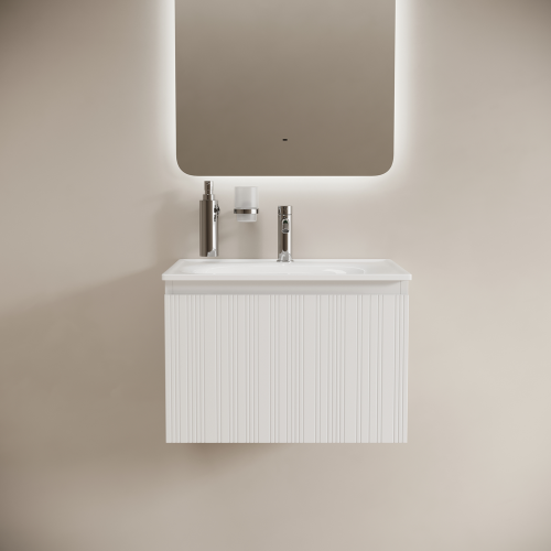 Тумба под раковину Sancos CODE 59 см CD60W подвесная универсальная 1 ящик - фото 2