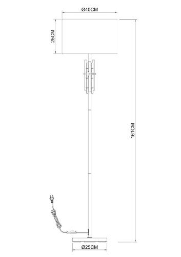 Торшер Arte Lamp Taygeta (Таыгета) A4097PN-1CC - фото 3
