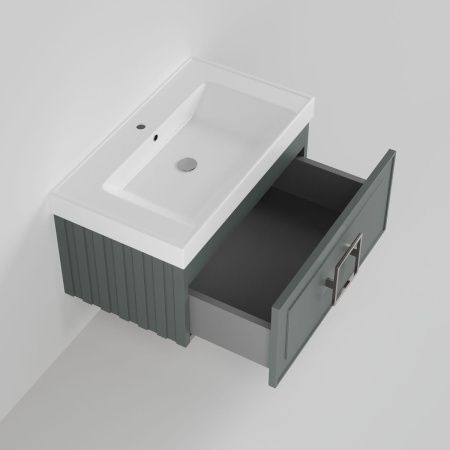 Тумба с раковиной La Fenice CUBO NFNC-01-CUB-G-80-1-80 80х50 подвесная цвет серый