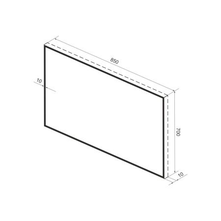 Зеркало Wellsee 7 Rays' Spectrum 172200670 90х70 подвесное