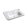Раковина из сантехнического фарфора Kerasan Waldorf 4142K1bi/cr*3 100х60 подвесная цвет белый/хром 3 отверстия под смеситель