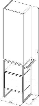 Шкаф-пенал Allen Brau Priority 1.31006.WM 40х180 напольный цвет белый