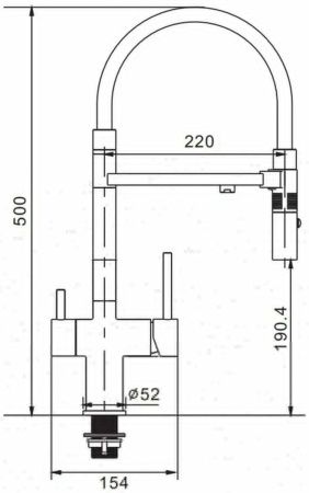 Смеситель для кухни Rose R958C на мойку белый