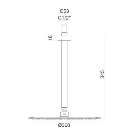 Верхний душ Webert AC0944010 золото