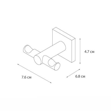 Крючок для ванной Fixsen Lux chrome FX-15005A