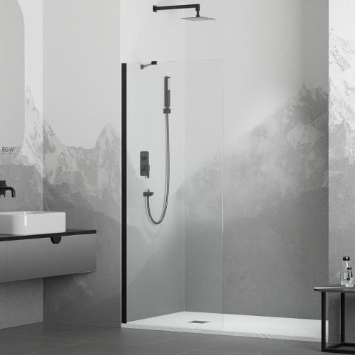 Душевая перегородка RGW Walk In 351011009-14 90х195 стекло прозрачное профиль черный - фото 2