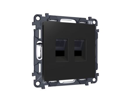 Комплект механизма компьютерной двойной розетки RJ-45 Ambrella Volt MA MA812110