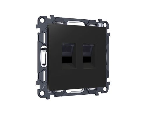 Комплект механизма компьютерной двойной розетки RJ-45 Ambrella Volt MA MA812110 - фото 3