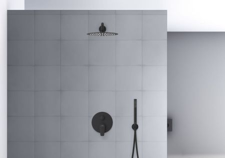 Душевая система Aquatek БЕТТА AQ1172MB встраиваемая в стену цвет черный