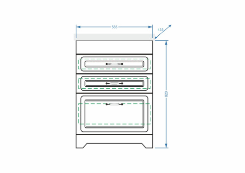 Тумба под раковину Stella Polar Кармела ольха SP-00000177 57х44х82 цвет белый - фото 2