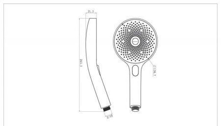 Душевая лейка Bravat P70301BW-ENG цвет черный