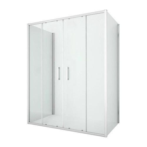 Душевой уголок New Trendy NEW CORRINA Chrome K-0485 150х90 стекло прозрачное профиль хром без поддона