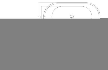 Ванна акриловая Cerutti SPA CT9903 160х75 отдельностоящая овальная с ножками