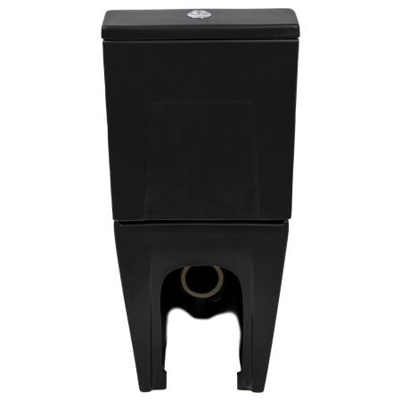 Унитаз напольный с бачком Melana MLN-310306MB черный с сиденьем микролифт безободковый смыв торнадо