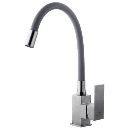 Смеситель для кухни Fashun A54302-12 на мойку серый/сатин