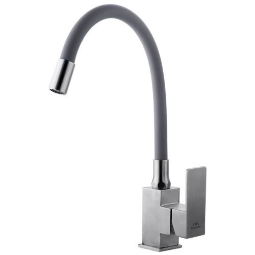 Смеситель для кухни Fashun A54302-12 на мойку серый/сатин - фото 2