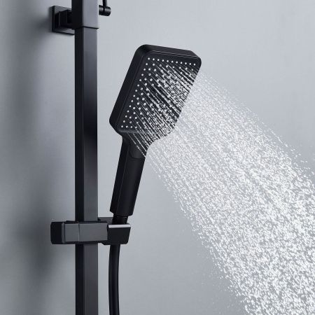 Душевая стойка Shevanik S4636H настенная цвет черный