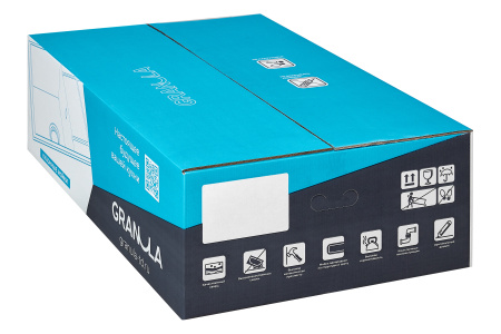 Кухонная мойка Granula 8002, ТУРМАЛИН 79х50 цвет черный поверхность матовая