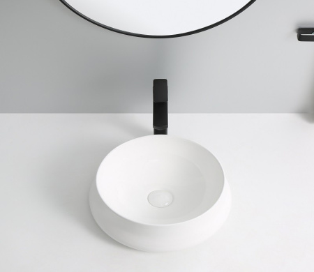 Раковина из санфаянса CeramaLux 9426 51х51 накладная цвет белый