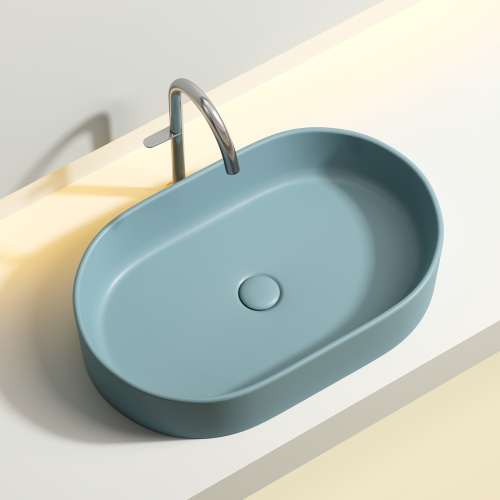 Раковина Ceramica Nova ELEMENT 61 см CN6048MLG накладная цвет зеленый матовый - фото 4