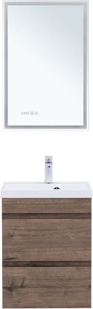 Тумба под раковину Aquanet Нота NEW 00334190 50х30 подвесная цвет коричневый