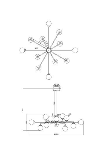 Люстра Freya Alexis FR5120PL-12G - фото 3