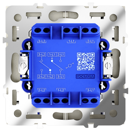 Проходной переключатель двухклавишный VOLTUM S70 VLS020304