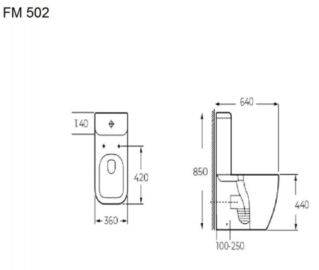Унитаз-компакт напольный с бачком Relisan FM 502 Гл000026454 белый с сиденьем микролифт безободковый смыв торнадо