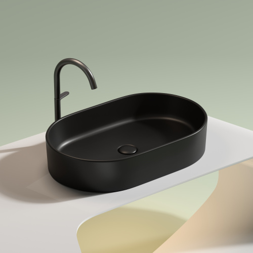 Раковина Ceramica Nova ELEMENT 61 см CN6048MB накладная цвет черный матовый - фото 5