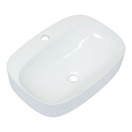Раковина из сантехнического фарфора Melana 320326-805 60х40 накладная цвет белый 1 отверстие под смеситель