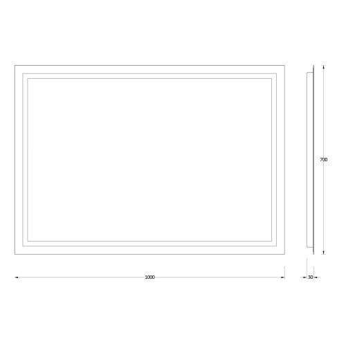 Зеркало со встроенным LED-светильником Evoform Ledline BY 2137 100х70 - фото 2