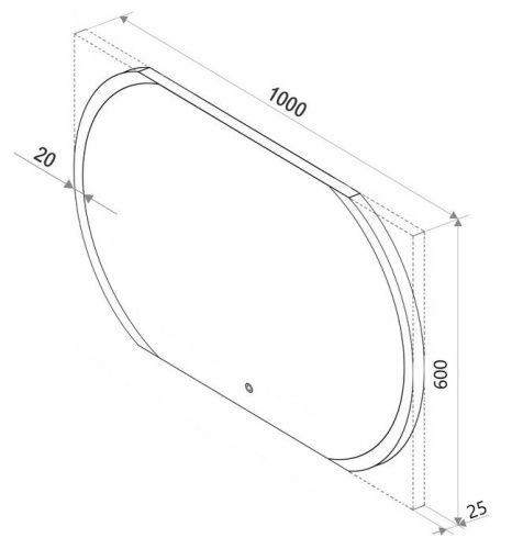 Зеркало с подсветкой Бриклаер 4627125415609 100х60 - фото 3