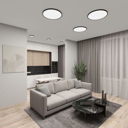 Светильник потолочный Denkirs Thin (Тхин) DK6522-BK
