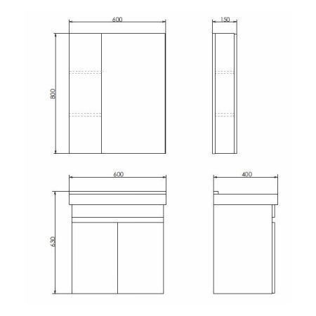 Тумба с раковиной Comforty Тромсе 00004142217CF 60х40 подвесная цвет коричневый