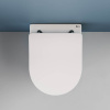 Унитаз подвесной Ceramica Nova MOMENTS CN3003 белый с сиденьем микролифт безободковый душевой смыв