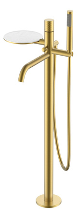 Смеситель Boheme Stick 129-MG напольный золото матовое