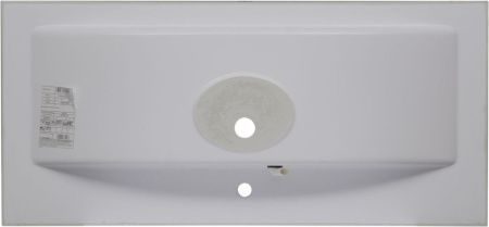 Раковина из искусственного камня Aquanet Мадонна НФ-00007495 120х60 полувстраиваемая цвет белый 1 отверстие под смеситель