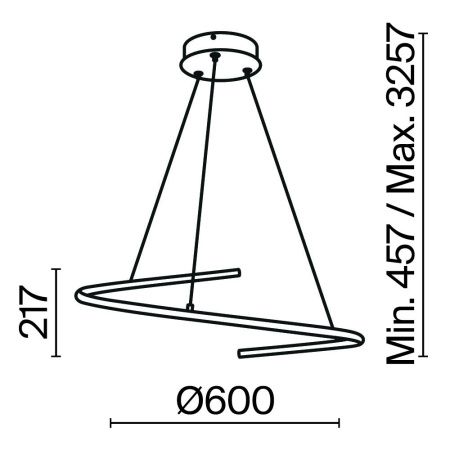 Люстра подвесная Maytoni Curve Modern MOD242PL-L33BK
