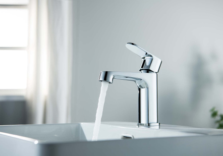 Смеситель Aquatek ОБЕРОН AQ1210CR на раковину хром без термостата