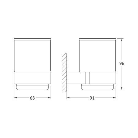 Стакан Artwelle SCHWARZ 7721