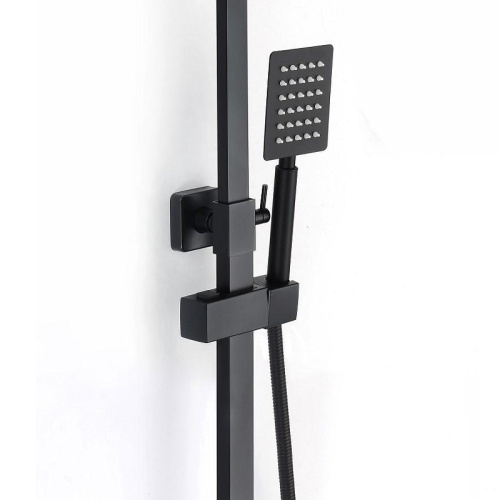 Душевая стойка D-Lin H10A24 настенная цвет черный - фото 4